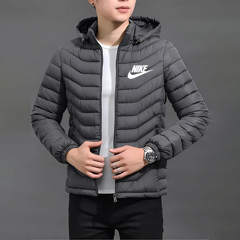 Elegantní bunda s kapucí a zipsem