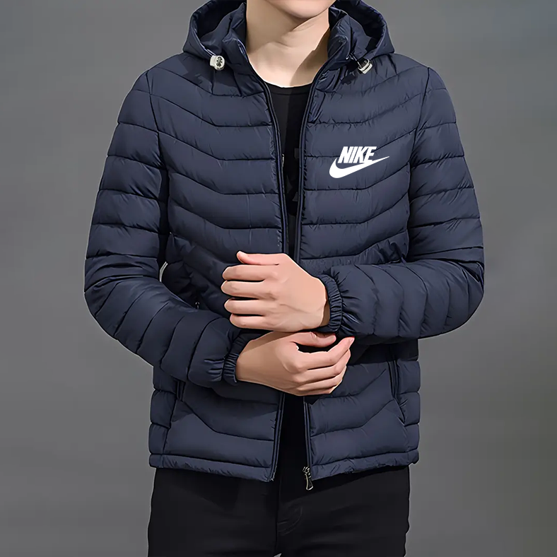 Elegantní bunda s kapucí a zipsem